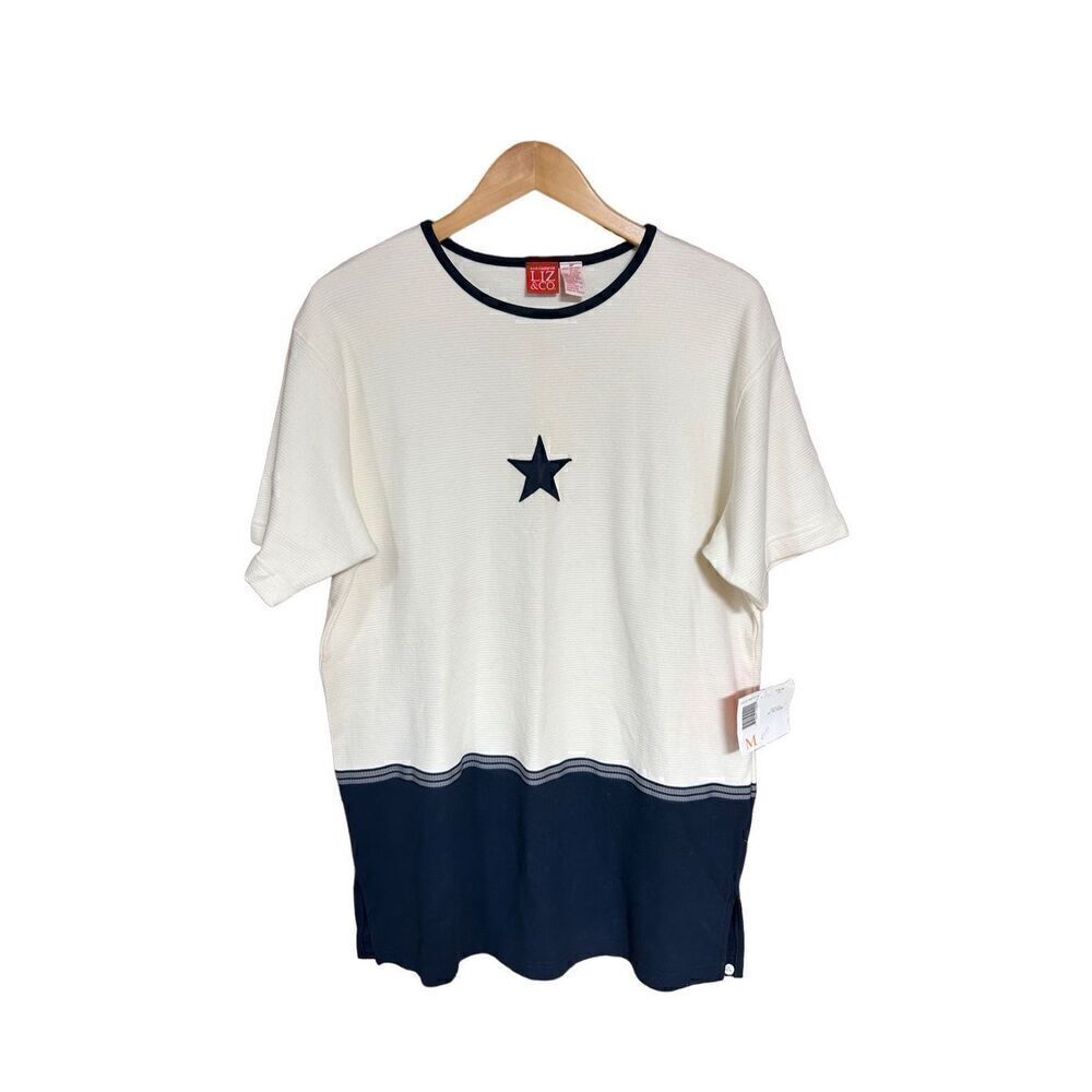 Liz Claiborne Liz & Co By the Shore Medium (M) NWT Blouse Possible Stain as Pict